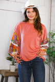 Wanderlust Patchwork Long Sleeve Top