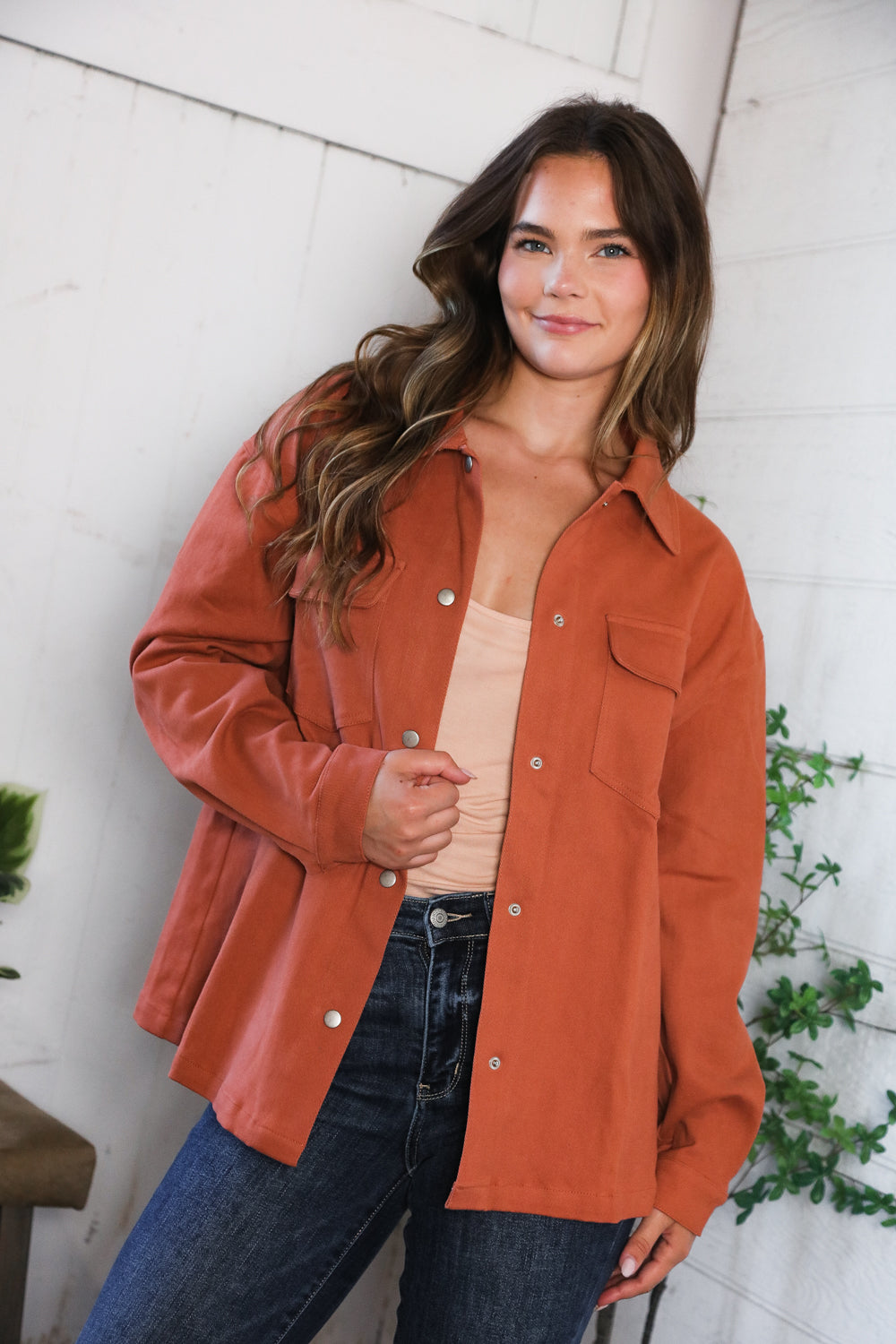 Peaceful Threads Burnt Orange Jacket