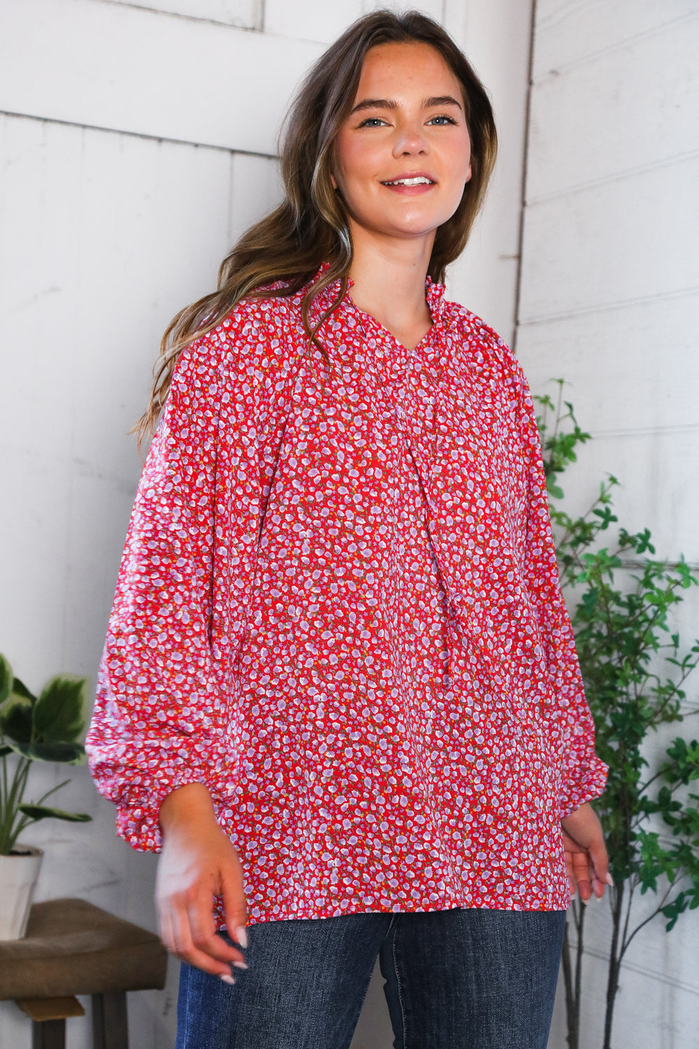 Poppy Daydream Floral Woven Blouse