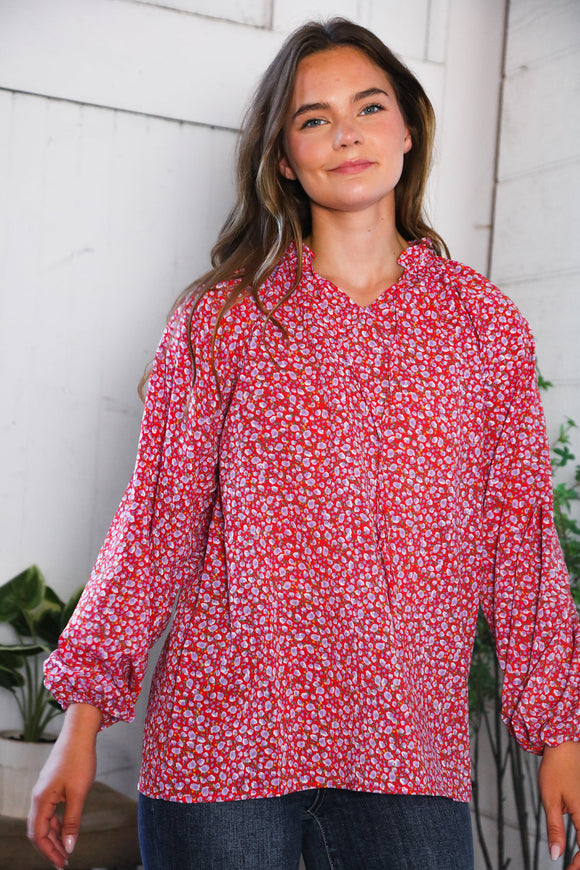 Poppy Daydream Floral Woven Blouse