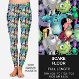 Scare Floor Print Soft Leggings w/ Pockets