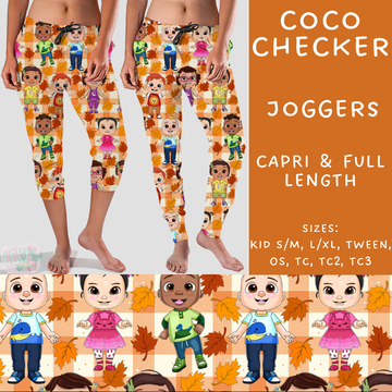 Batch #213 - Character Fall - Closes 10/9 - ETA mid Nov - Coco Checker Full and Capri Length Joggers