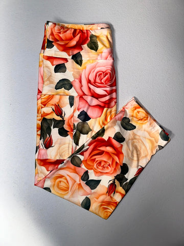 Peach Rose Capri w/ Pockets