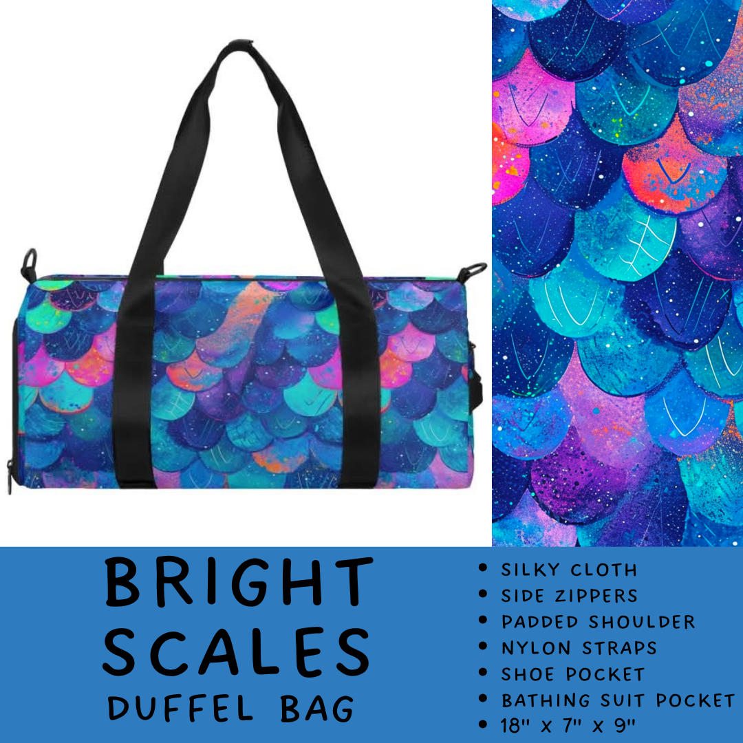 Batch #264 - Travel Collection - Closes 12/31 - ETA - Bright Scales Duffel Bag