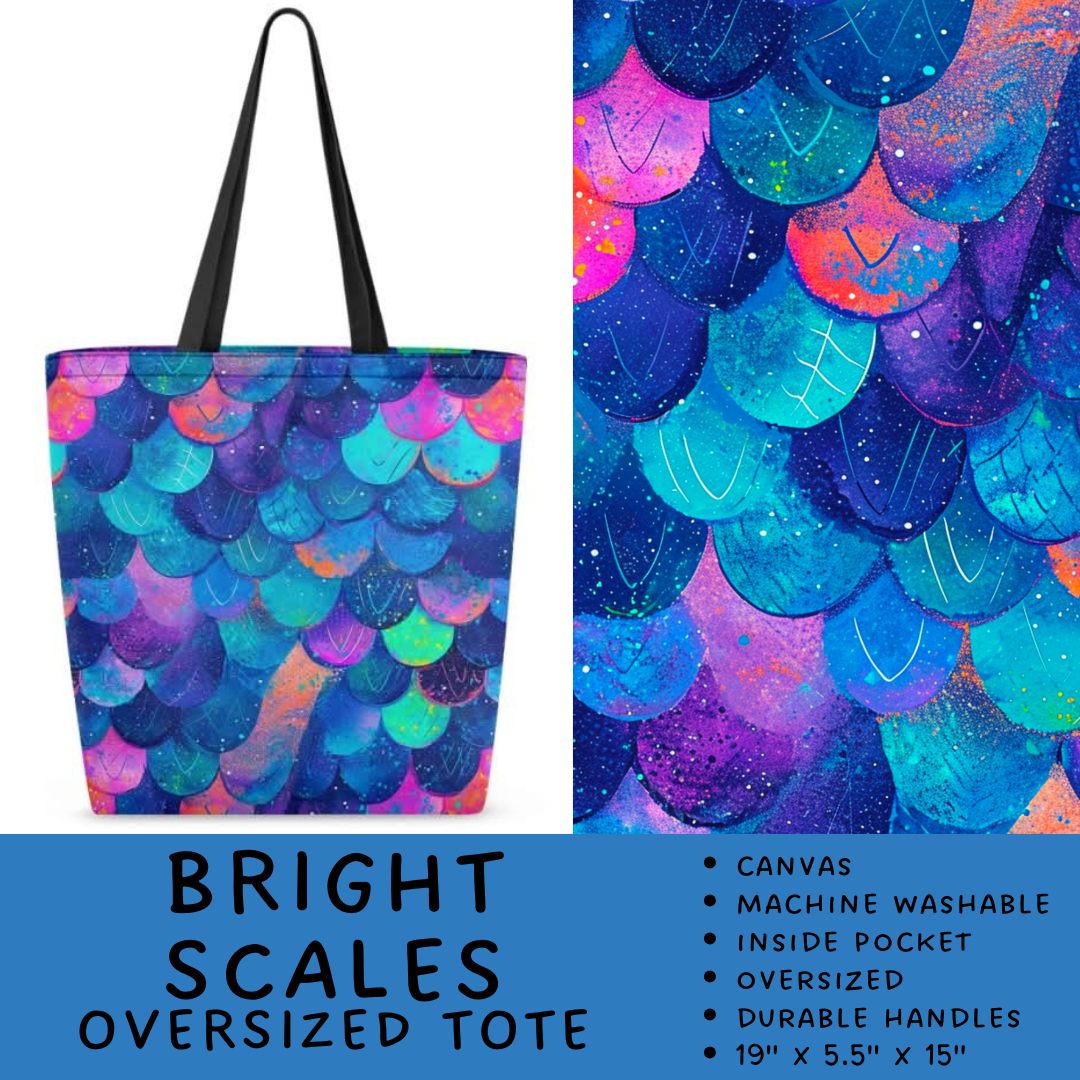 Batch #264 - Travel Collection - Closes 12/31 - ETA - Bright Scales Oversized Totes