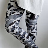 Gray Bat Camo Halloween Print Soft Leggings