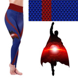 Superman Cosplay Print Easy Halloween Costume Soft Leggings