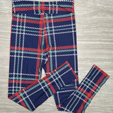 Navy plaid Leggings