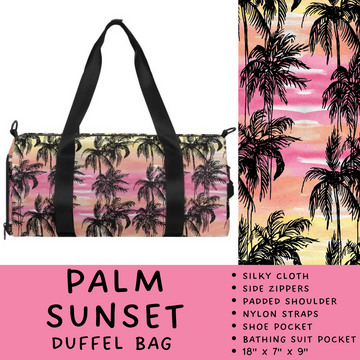 Batch #264 - Travel Collection - Closes 12/31 - ETA - Palm Sunset Duffel Bag