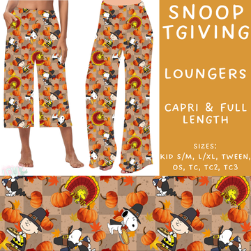 Batch #213 - Character Fall - Closes 10/9 - ETA mid Nov - Snoop Tgiving Capri and Full Length Loungers