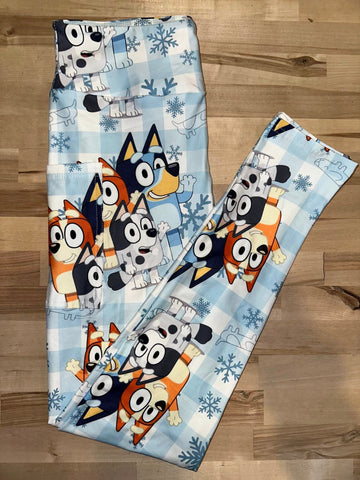 Snowflake Dog Leggings w/ Pockets