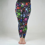 Paint Hand Print Soft Leggings