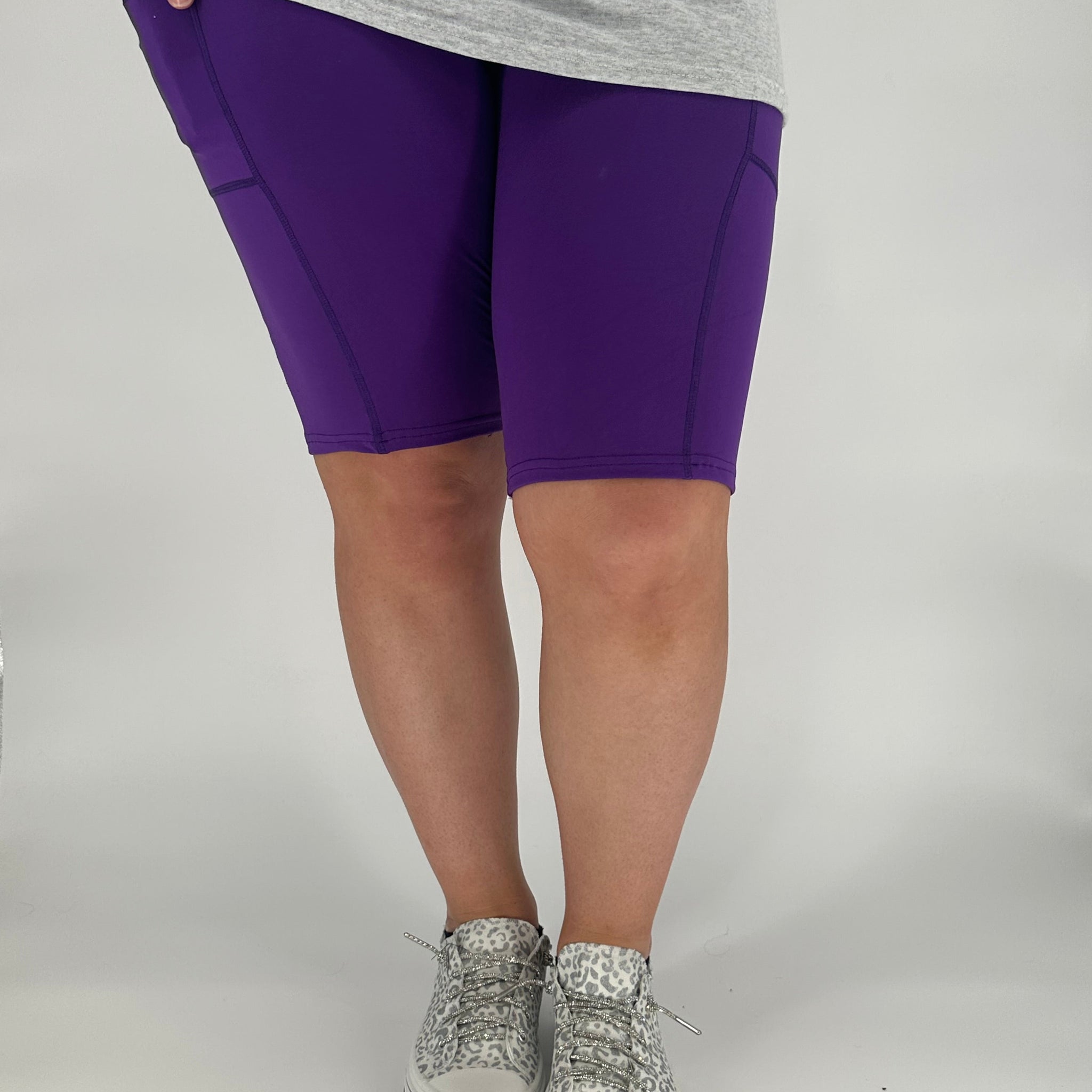 Purple Bermuda Shorts w/ Pockets