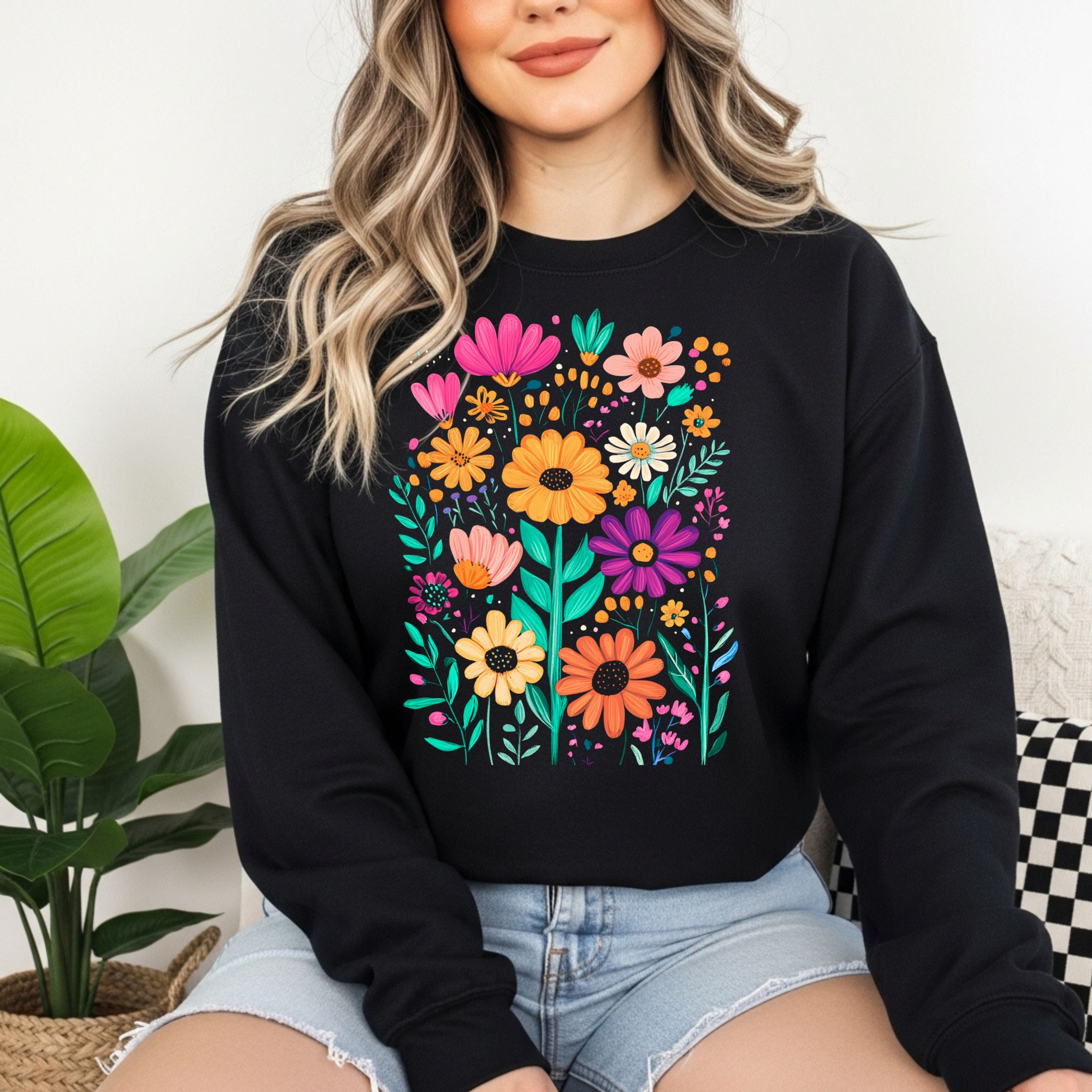 Bright Floral Sweatshirt