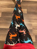 Floral Deer Print Soft Leggings