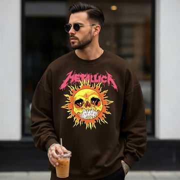 Pink Sun Metallic Sweatshirt