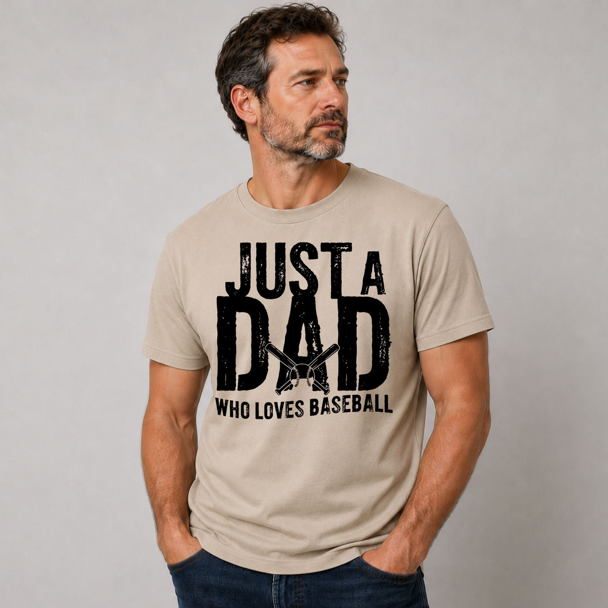 Just A Dad Who Loves Baseball Tshirt