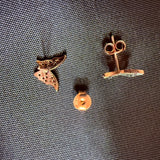 Micro Butterfly Necklace & Earring .925 Gold Plated CZ – 7 Colors – 16"+1.5" .925 Sterling Silver