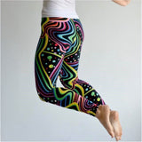 Festival Groovy Rainbow Lava Print Leggings