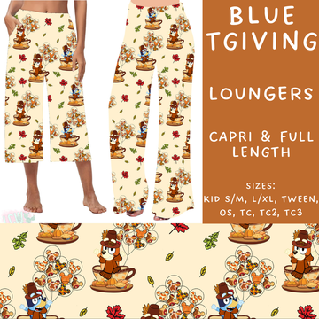 Batch #213 - Character Fall - Closes 10/9 - ETA mid Nov - Blue Tgiving Capri and Full Length Loungers