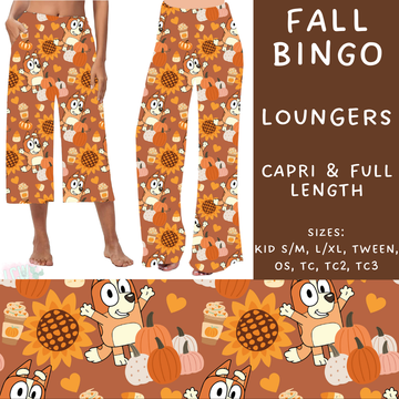 Batch #213 - Character Fall - Closes 10/9 - ETA mid Nov - Fall Bingo Capri and Full Length Loungers