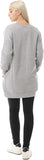 Casual Oversized Loose Fit Crew Neck Long Sleeves Fleece Pullover Sweatshirts Tunic w/ Pockets