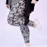 Sparkling Flourish Print Soft Leggings