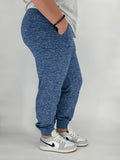Royal Blue Heathered Fleece Joggers
