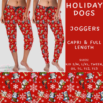 Ready To Ship - Holiday Dogs Full and Capri Length Joggers
