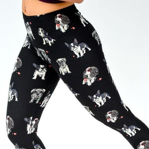 Puppy Love Print Leggings - Adult & Kids Sizes