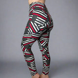 Firefighter Support Thin Red Line Flag Print Soft Leggings - Capri or Full Length