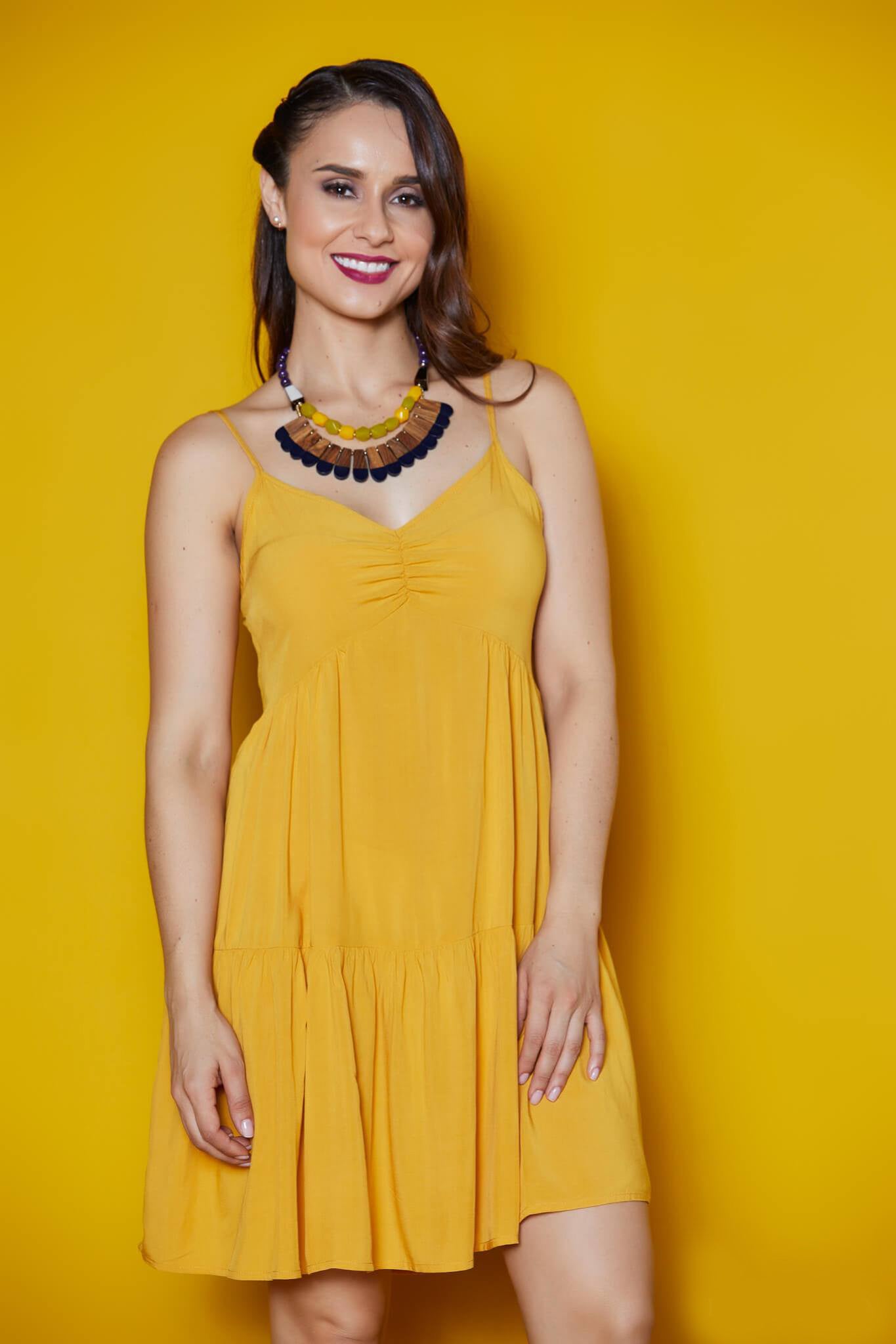 Tiered Cami Lace up Corset Dress