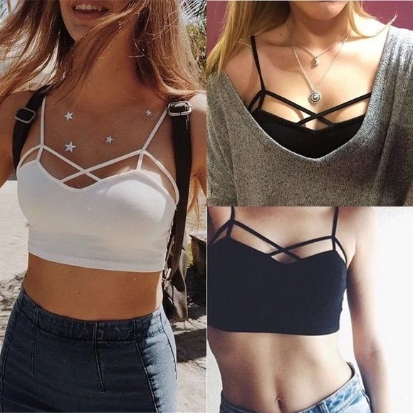 Women's Seamless Criss-Cross Bralette with Removable Pads