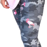Camo Flamingo Print Leggings