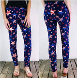 American Flag Star Soft Leggings