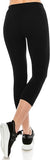Solid Black Capri Soft Leggings