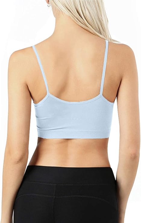 Women's Seamless Criss-Cross Bralette with Removable Pads