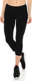 Solid Black Capri Soft Leggings