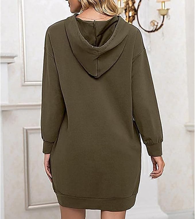 Oversized Hoodie Tunic Dress w/ Side Pockets