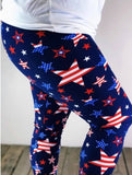 American Flag Star Soft Leggings