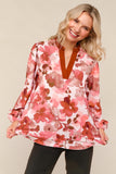 On Blossom Lane Floral Blouse
