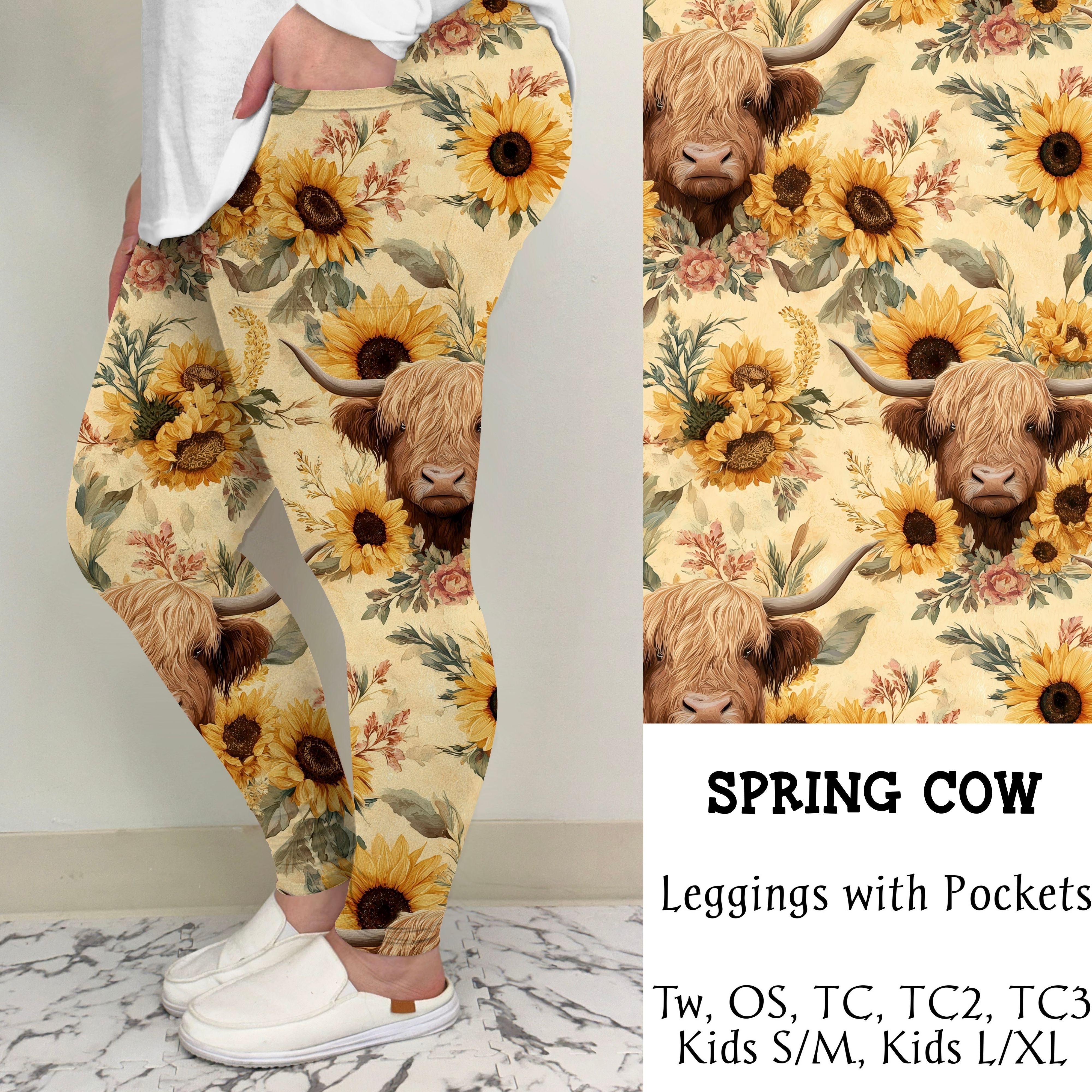 Spring Cow Leggings/Joggers | Run ends 3/8| ETA 42 Days