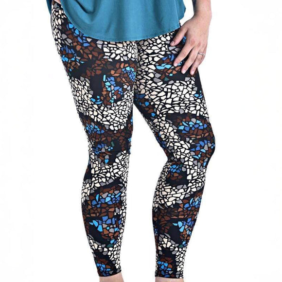 Mosaic Butterfly Print Leggings