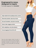 AMAZING Denim Leggings with Pockets - High Waist Jeggings - Tummy Control Shaping - MULTIPLE COLORS