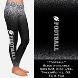 Football Cheer Ombre Black Leggings