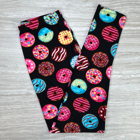 Colorful Donut Print Leggings