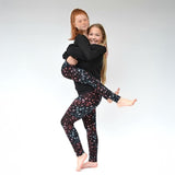 Celestial Charm Leggings - Red & Blue Stars Soft Leggings - Comfortable Stretch for Everyday Style