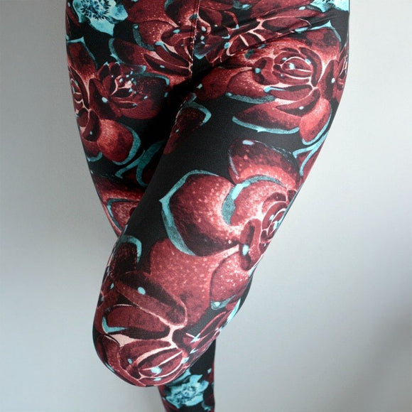 Firebird Succulent Print Leggings