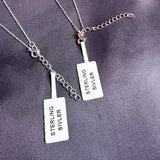 Double Heart 925 Sterling Silver Necklace 18"+2" | White CZ or Rose Gold Ruby Sapphire CZ | Dainty Gift for Her