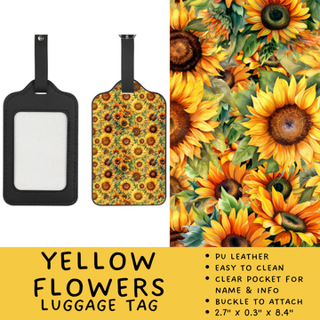 Batch #264 - Travel Collection - Closes 12/31 - ETA - Yellow Flowers Luggage Tag